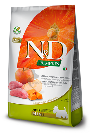 Farmina N&D dog PUMPKIN (GF) adult mini, boar & apple 0,8 - 2,5 - 7 kg