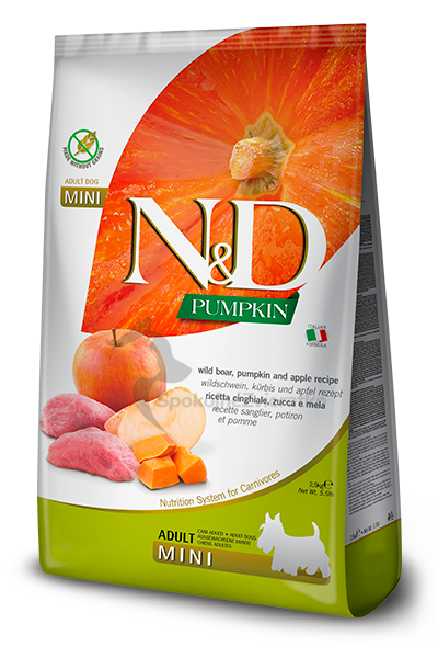 Farmina N&D dog PUMPKIN (GF) adult mini, boar & apple 0,8 - 2,5 - 7 kg