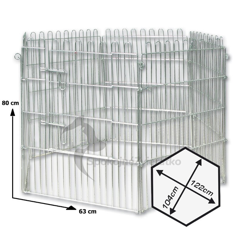 Ohrádka pro štěňata, 6ks - 80x63cm